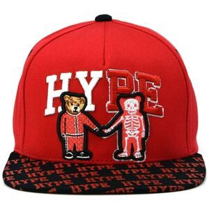 NWOT Hype New TL Embroidery Snapback Hat Bear skeleton Bill Cotton Baseball Cap